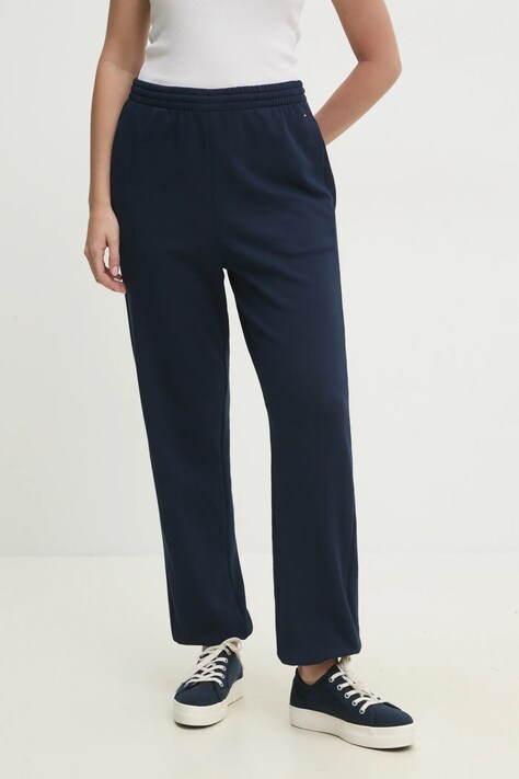 Tepláky Tommy Hilfiger tmavomodrá barva, hladké, UW0UW05773