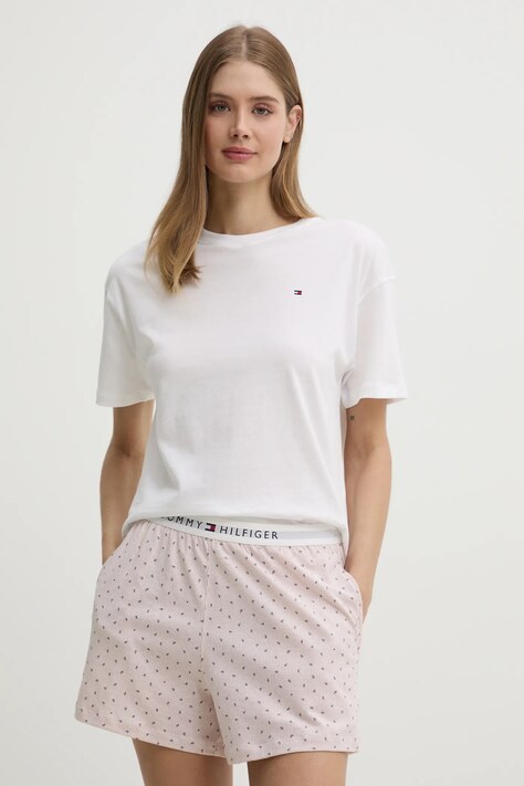 Pyžamo Tommy Hilfiger bílá barva, UW0UW05760