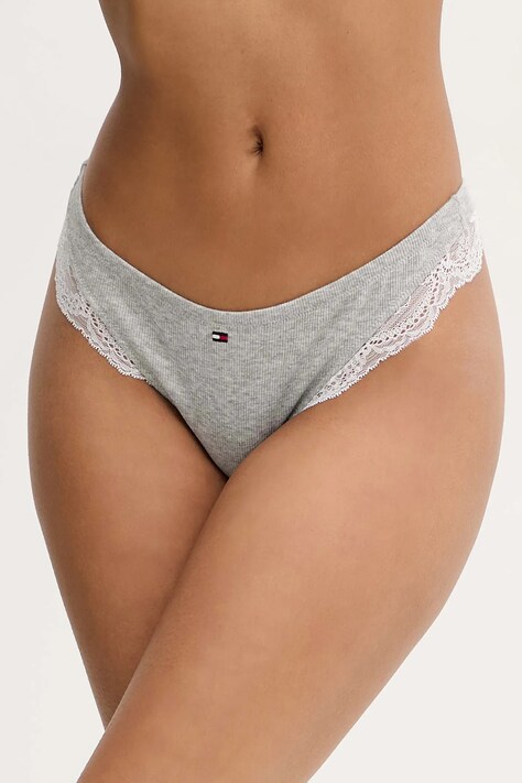 Tanga Tommy Hilfiger šedá barva, UW0UW05736