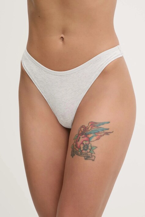 Tanga Tommy Hilfiger šedá barva, UW0UW05741