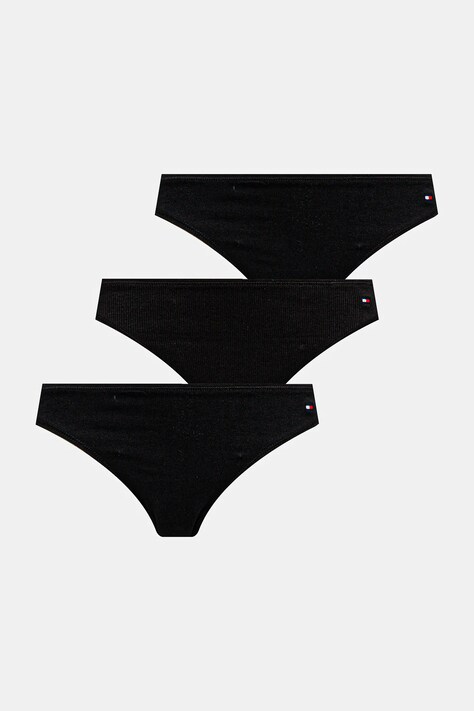 Kalhotky Tommy Hilfiger 3-pack černá barva, UW0UW05753