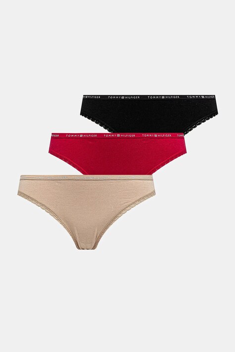 Kalhotky Tommy Hilfiger 3-pack černá barva, UW0UW05953