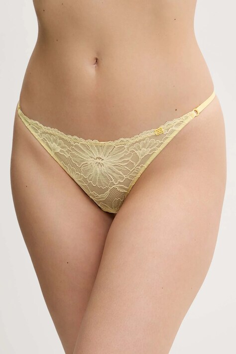 Tommy Hilfiger tanga culoarea galben, UW0UW05963