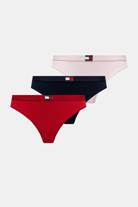Kalhotky Tommy Hilfiger 3-pack červená barva, UW0UW05985