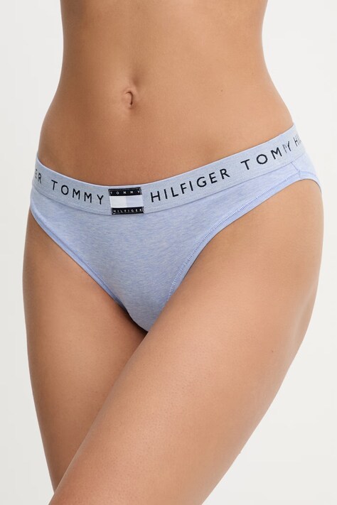 Tommy Hilfiger figi damskie bawełniane z elastanem niebieskie UW0UW06038