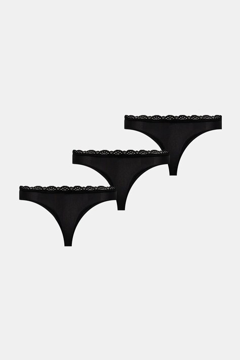 Calvin Klein Underwear tanga 3-pack culoarea negru, LV00QD5300