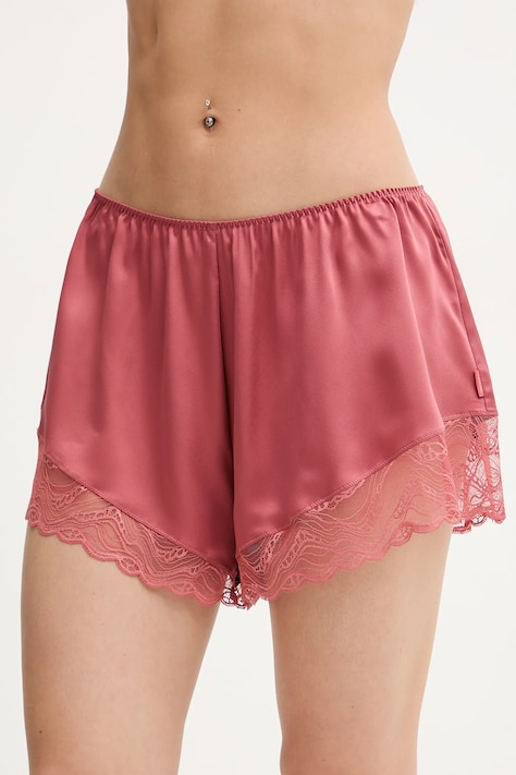 Піжамні шорти Calvin Klein Underwear жіноча колір помаранчевий сатин 000QS7294E
