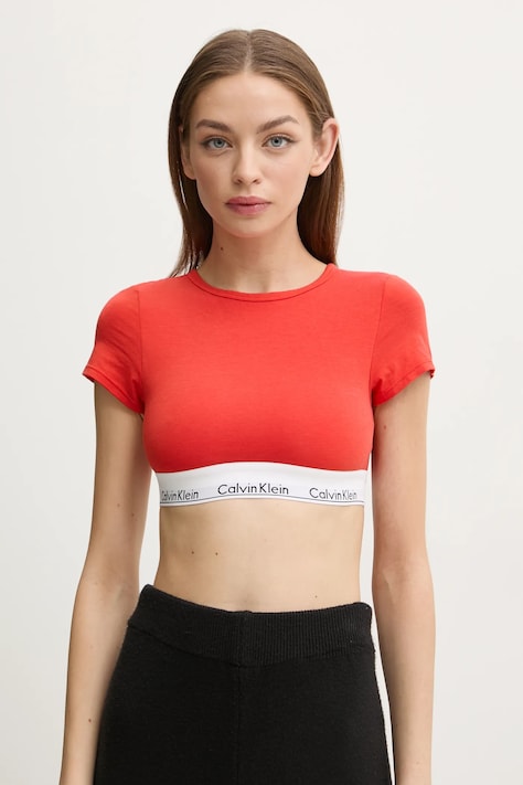 Tričko Calvin Klein Underwear červená barva, LV00QF7213
