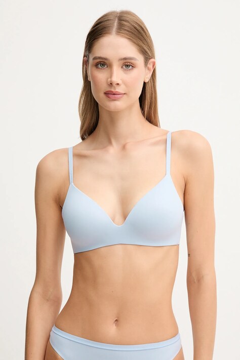 Calvin Klein Underwear biustonosz kolor niebieski gładki LV00QF8013