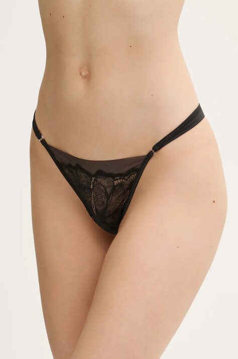 Calvin Klein Underwear tanga culoarea negru, LV00QF8031