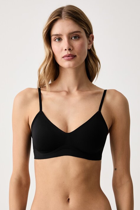 Calvin Klein Underwear Biustonosz bezszwowy czarny LV00QF7142