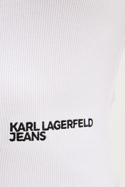 Karl Lagerfeld Jeans топ жіночий з бавовною — SS25-BID19T, білий — фото 6
