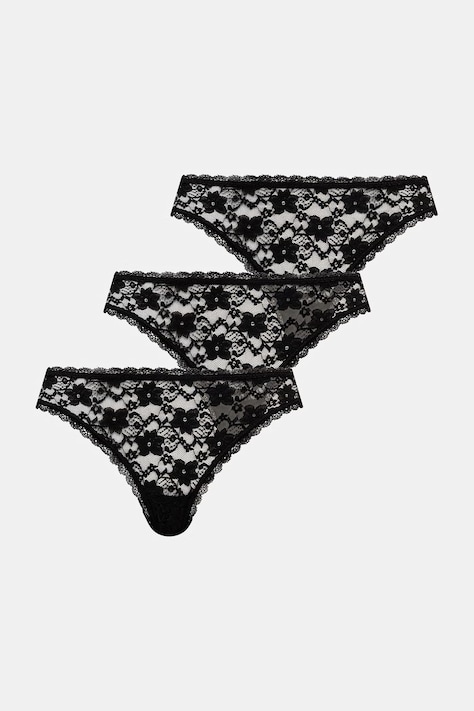 Guess brazyliany 3-pack kolor czarny z koronki O5RG16 KC5L0