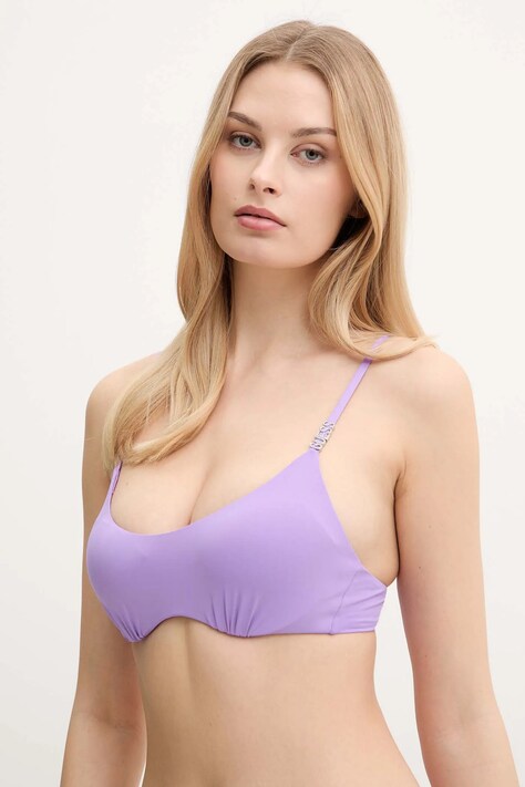Guess sutien de baie culoarea violet, cupa rigidizata, E5GJ11 MC040