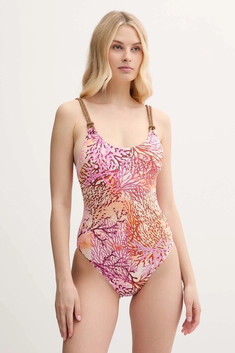 Слитный купальник Guess цвет оранжевый слегка упрочнённая чашечка E5GJ42 KCUN0