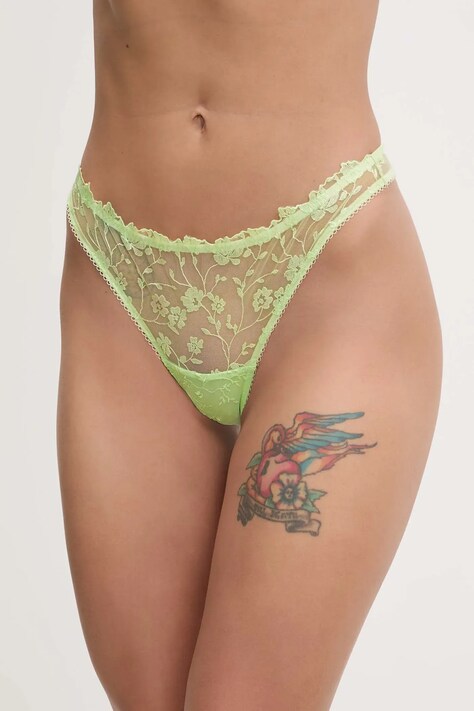 Guess tanga MAYA zöld, átlátszó, O5GE17 KCQC0