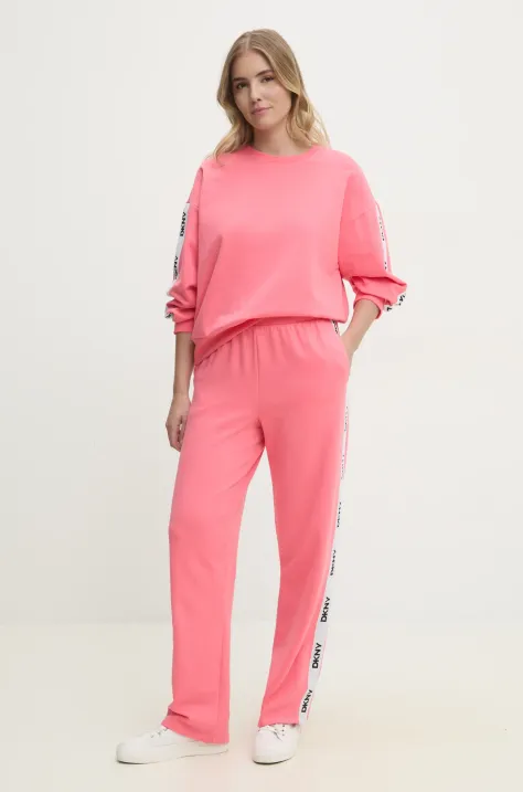 Dkny pijama femei, culoarea roz, YI80040