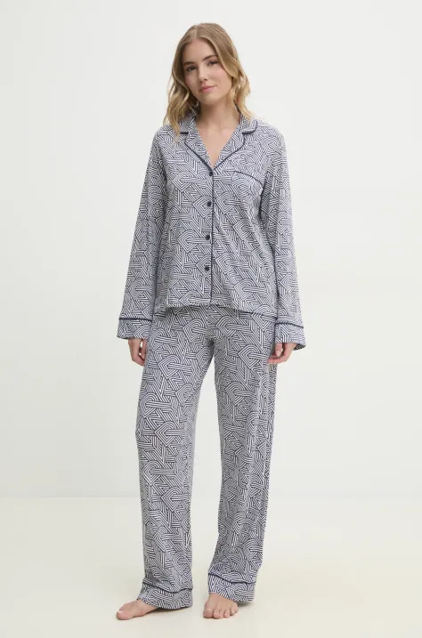 Dkny pijama femei, culoarea bleumarin, YI80042