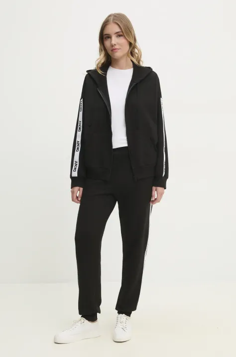 Dkny pijama femei, culoarea negru, YI90040