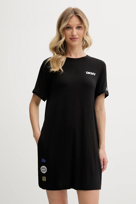 Dkny cămașă de noapte culoarea negru, YI30051