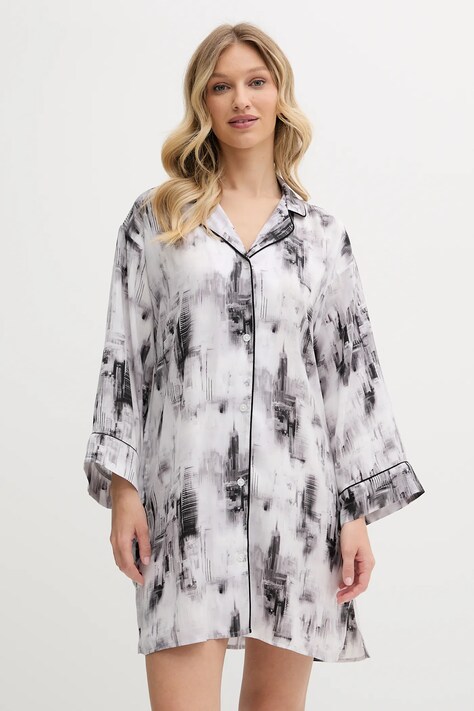 Noční košilka Dkny dámská, šedá barva, YI30053