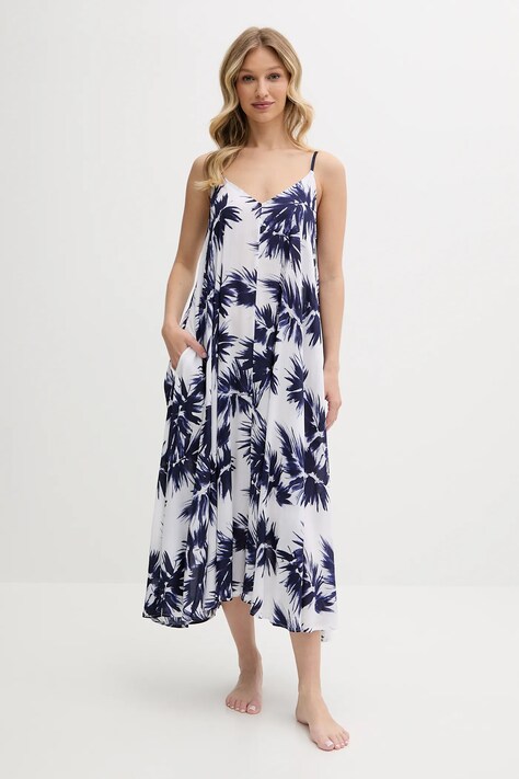 Dkny cămașă de noapte culoarea bleumarin, YI60052