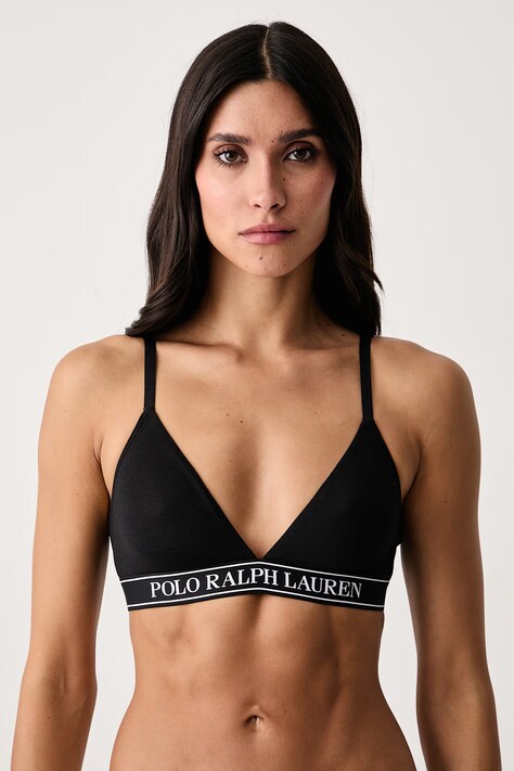 Polo Ralph Lauren Τριγωνικό σουτιέν με βαμβάκι μαύρο 4P0480