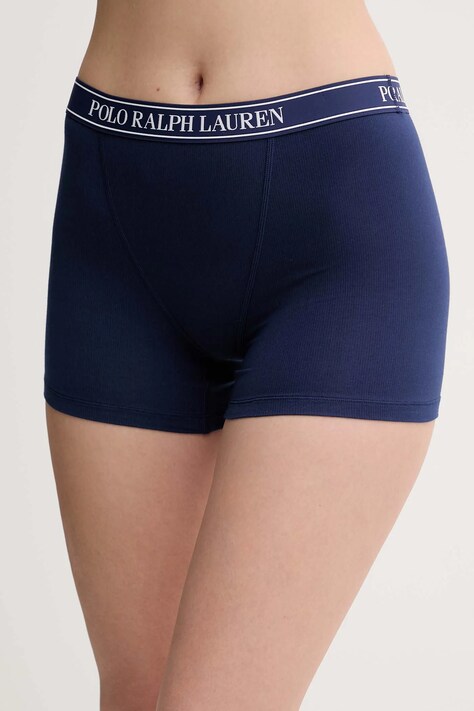 Polo Ralph Lauren bokserki dopasowane damskie z bawełną granatowe 4P0485