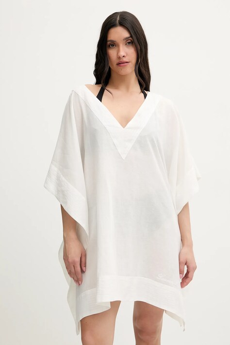 Lauren Ralph Lauren rochie de plajă culoarea bej, 20501180