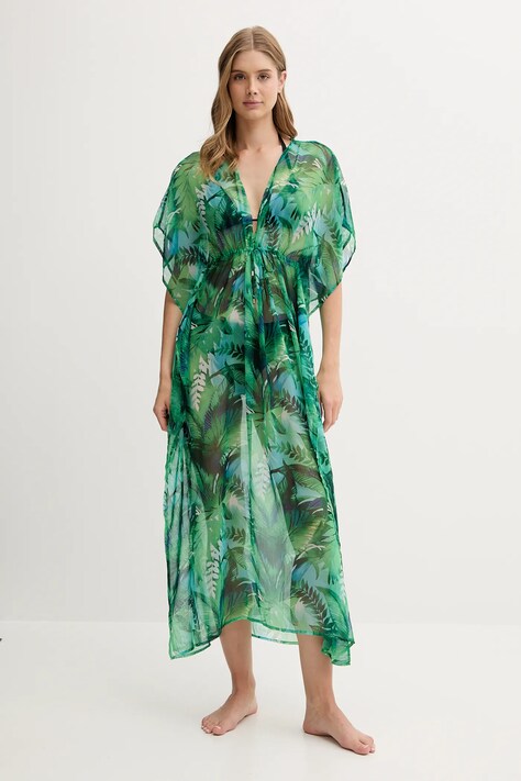 Lauren Ralph Lauren rochie de plajă culoarea verde, 20523278