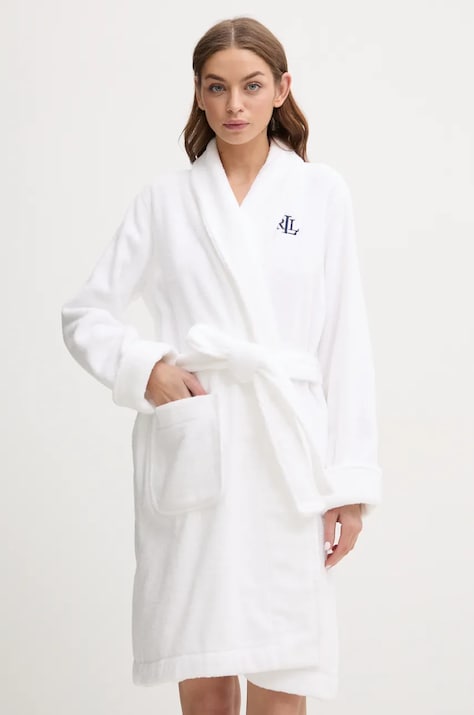 Lauren Ralph Lauren accappatoio in cotone colore bianco ILN42298