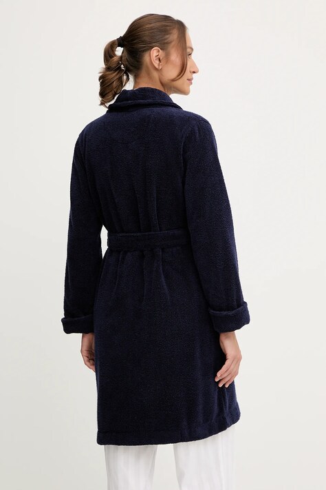Бавовняний халат Lauren Ralph Lauren — SS25-BID1HS, темно-синій — фото 3