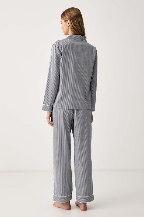 Lauren Ralph Lauren роздільна піжама жіноча бавовняна — SS25-BID1HU, темно-синій — фото 2