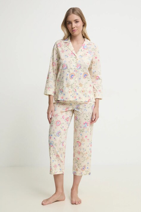 Lauren Ralph Lauren pijama femei, culoarea bej, ILN92411