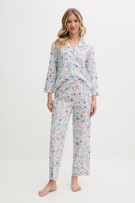 Πιτζάμα Lauren Ralph Lauren χρώμα: άσπρο, ILN92429
