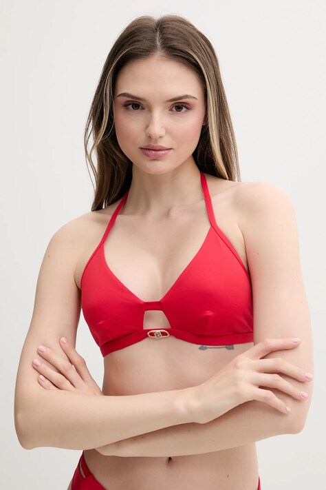 Liu Jo biustonosz kąpielowy kolor czerwony miękka miseczka VA5021.J6447