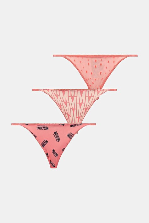 Moschino Underwear chiloți 3-pack culoarea roz, 2306.4611