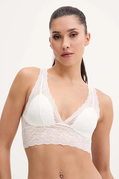 Chantelle biustonosz Floral Touch kolor biały koronkowy wzorzysty C94270
