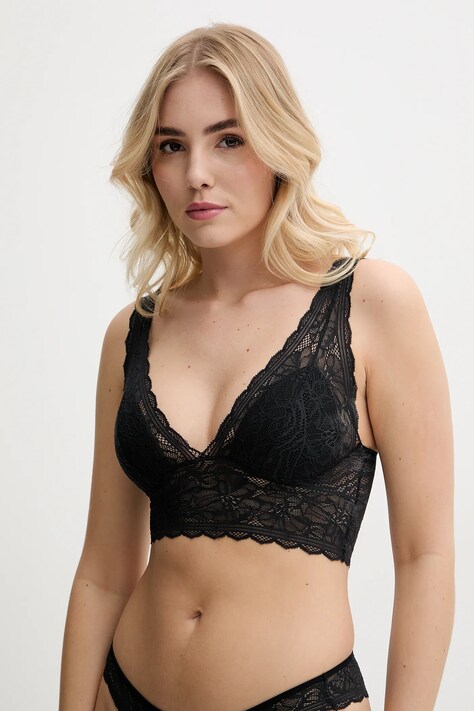 Chantelle sutien Floral Touch culoarea negru, dantela, modelator, C94270