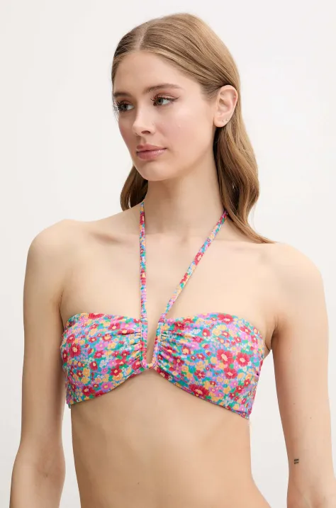 Rip Curl sutien de baie LAS FLORES culoarea rosu, cupa usor rigidizata, 0MJWSW