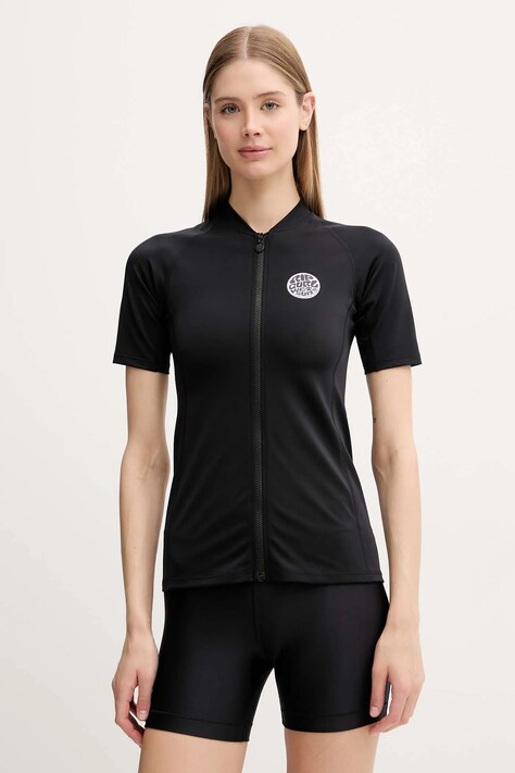Rip Curl tricou de înot culoarea negru, 12NWRV