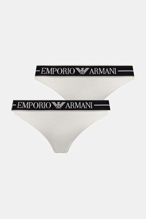 Emporio Armani Underwear chiloti 2-pack culoarea bej, EW000403 AF10881
