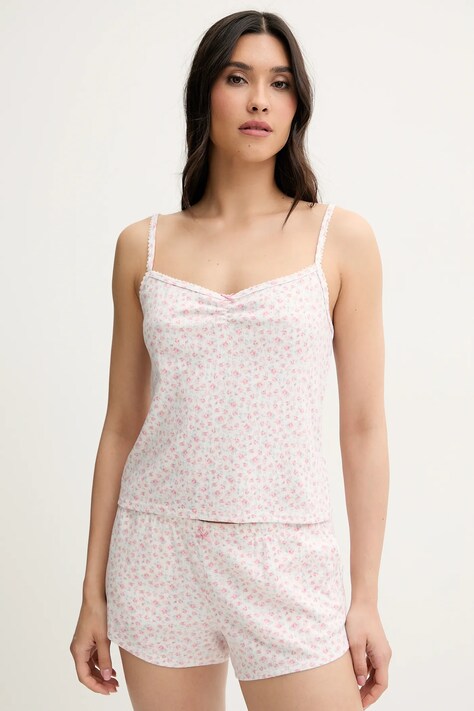 Pyžamový top Hollister Co. dámský, béžová barva, KI346-5034