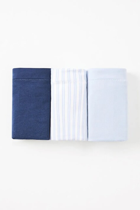 Bavlněné kalhotky women'secret 3-pack modrá barva, 4939944