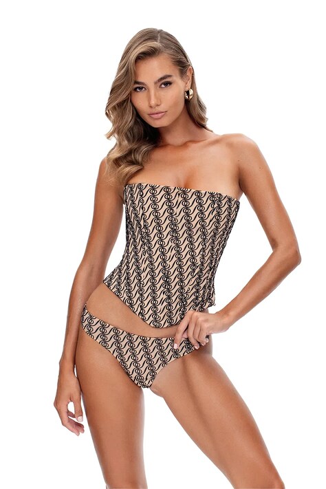 GOD SAVE QUEENS gorset ALIZEE STRAPLESS CORSET kolor beżowy GSQ-106-170