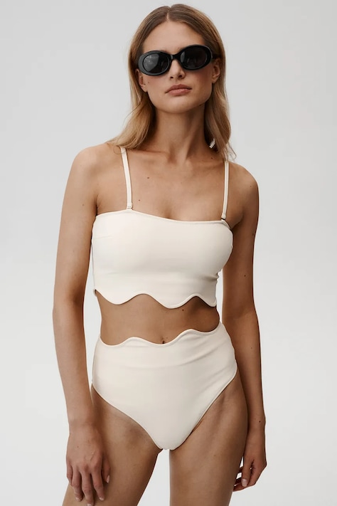 Plavková podprsenka Undress Code Chic Bikini Top žltá farba, mäkké košíky, 927