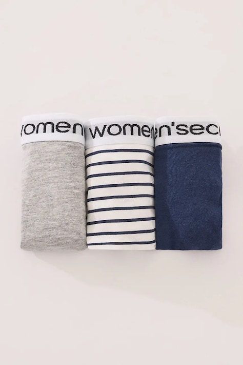 Tangá women'secret 3-pak tmavomodrá farba, 4939017