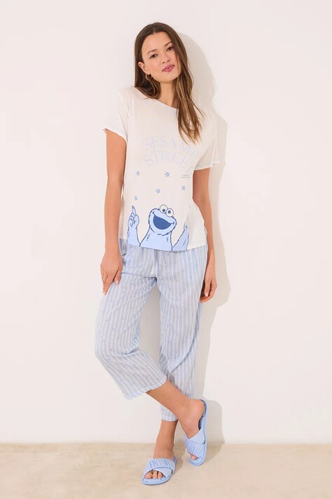 women'secret piżama damska kolor niebieski 3139867