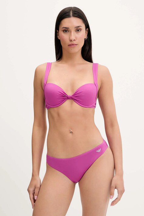 Emporio Armani Underwear costum de baie din două piese culoarea roz, cupă rigidizată, EW000801 AF12191