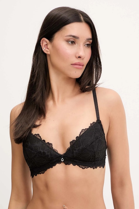 Podprsenka Emporio Armani Underwear černá barva, hladká, EW000437 AF10890